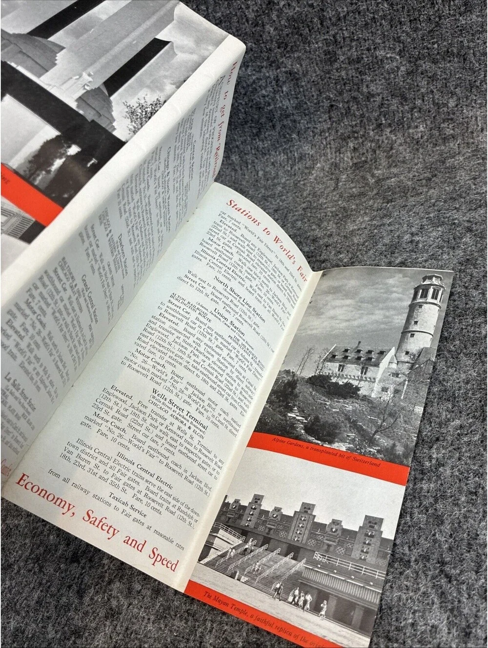 Original 1934 Chicago Worlds Fair Rock Island Lines Railroad Travel Brochure